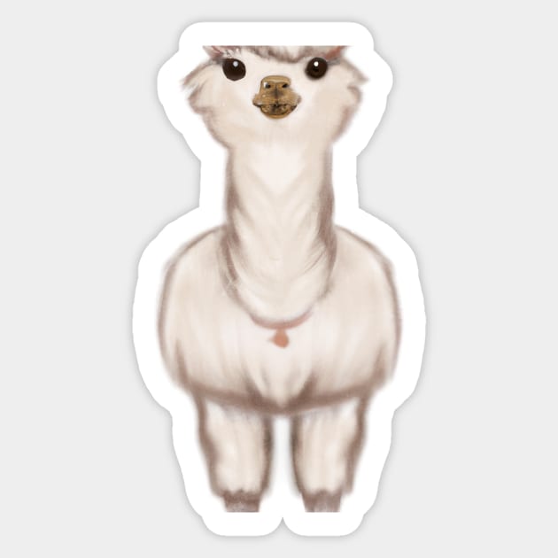 Cute Llama Drawing Sticker by Play Zoo